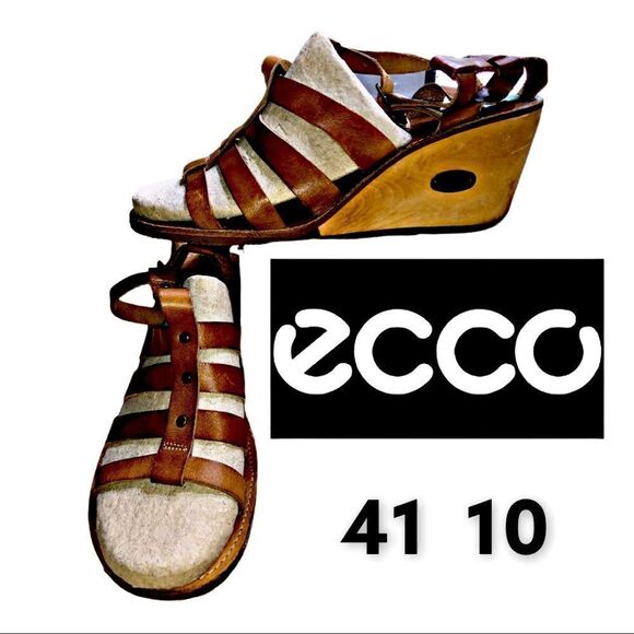 Ecco Shoes - Ecco gladiator wedges size 41 leather